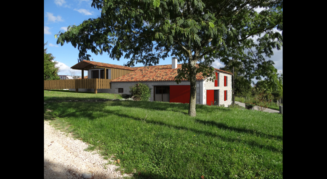 ARCHI D'ICI - Rénovation d'un corps de ferme en habitation et club house - 