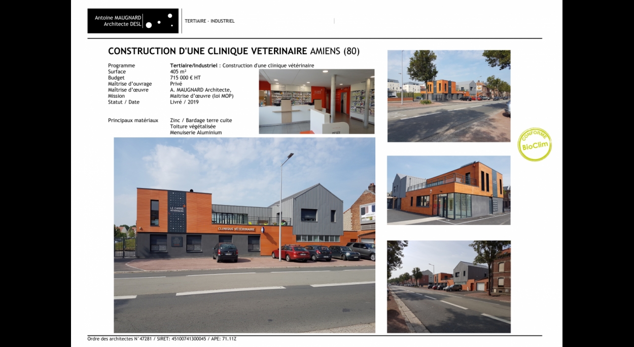 Construction d'une clinique vétérinaire - Maugnard_Architectes_Amiens 