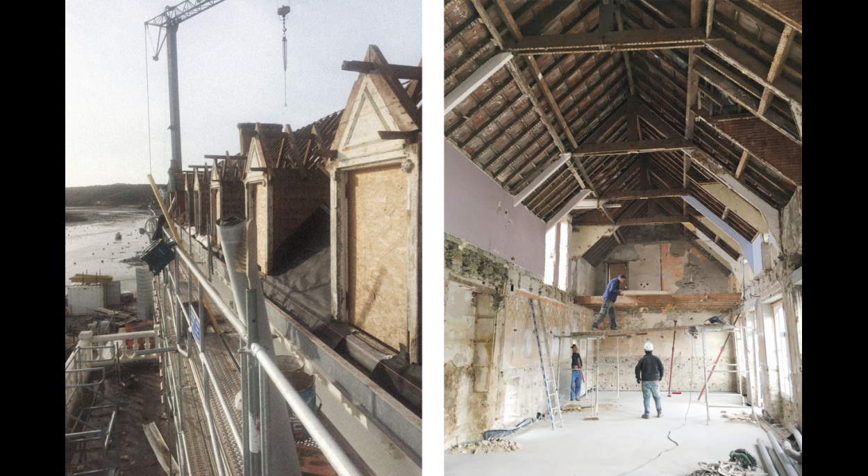 Rénovation hôtel du Phare, Travaux en cours