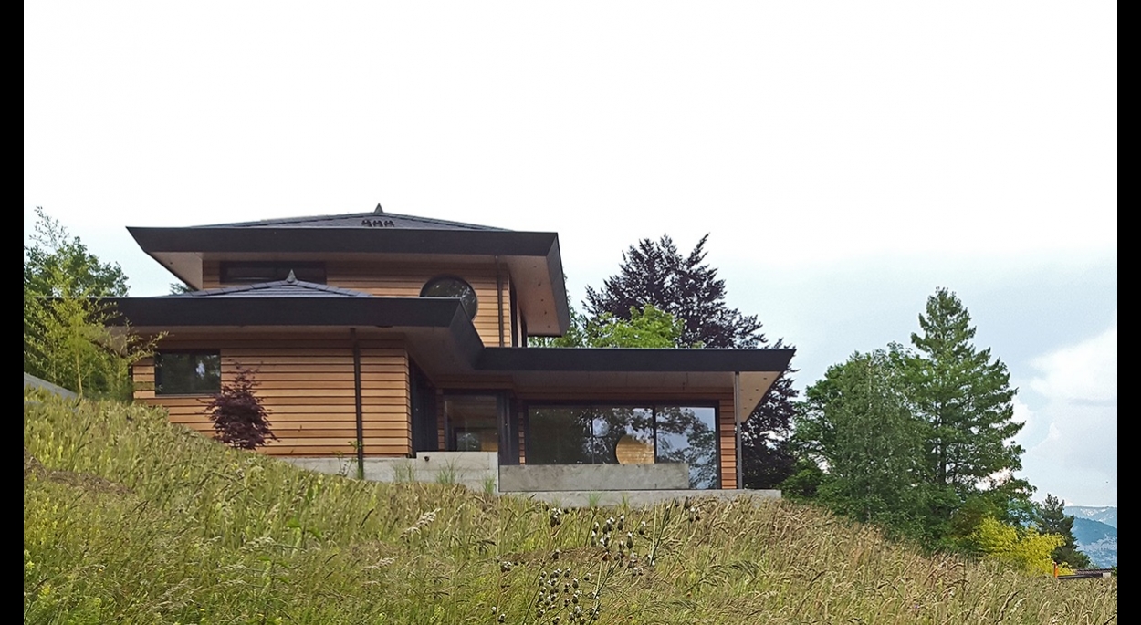 Villa bioclimatique à Argonay - Vue Ouest