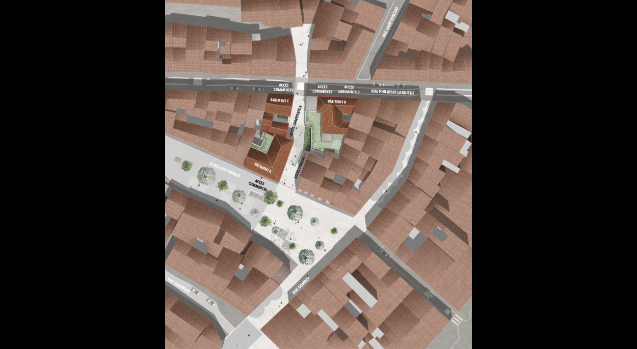 Plan de masse : création d'une rue