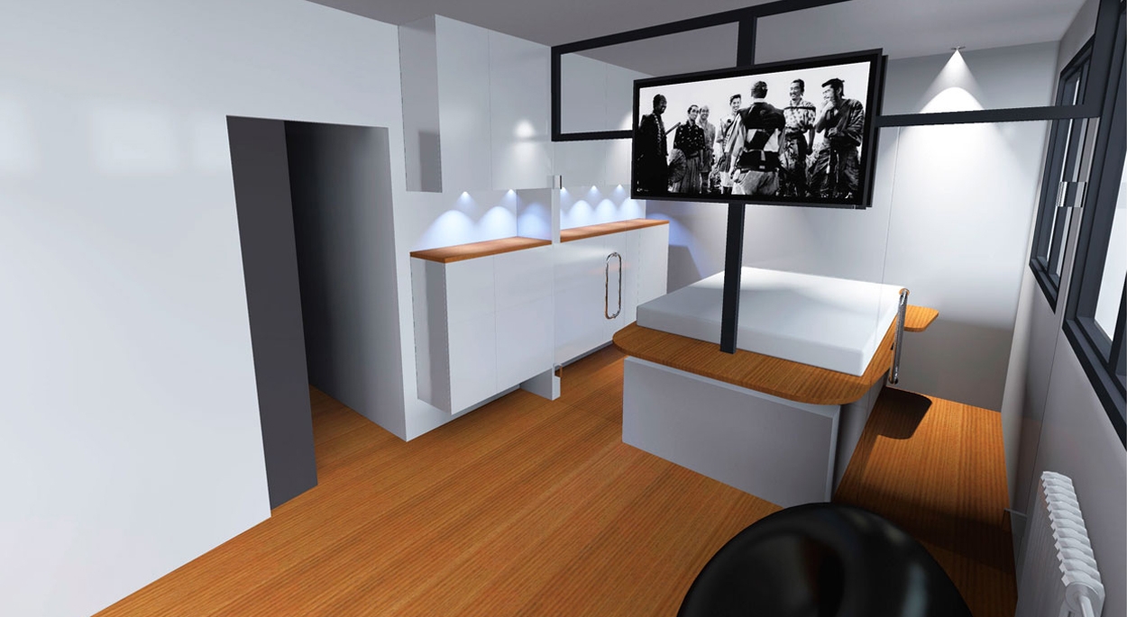 montage 3D rehabilitation appartement à Clichy