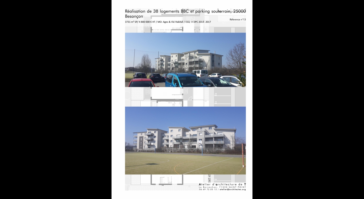 38 logements BBC et parking à Besançon