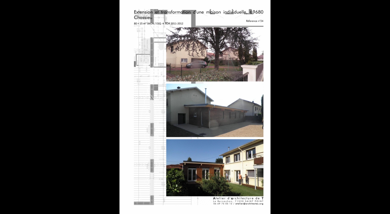 Extension et transformation d'une maison à Chassieu