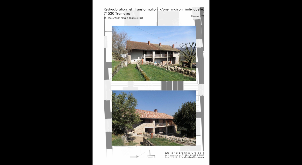 Restructuration et transformation d'une maison à Tramayes