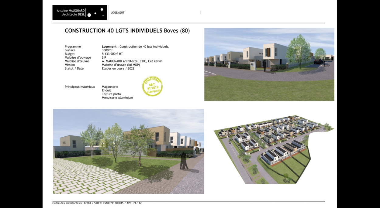 Construction de 40 logements individuels - Maugnard_Architectes_Amiens 