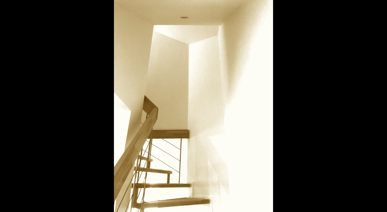 Dessin d'un nouvel escalier menant à l'étage.