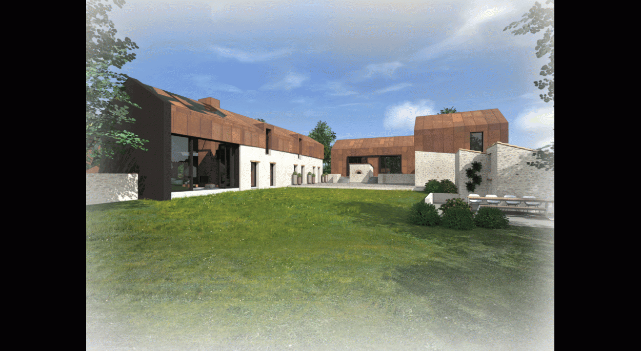 Extension et rénovation d'un corps de ferme à Gesté (49) - Architecte ATELIER 14