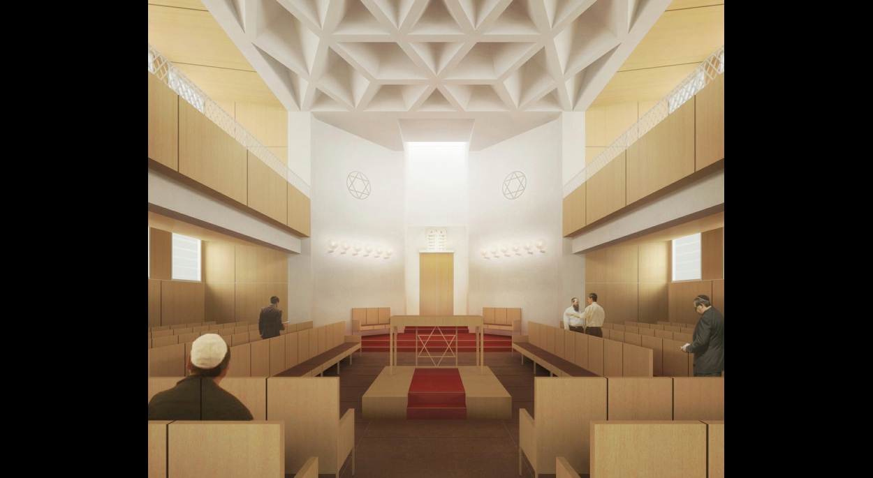 Synagogue CENTRE CULTUEL ET CULTUREL JUIF à BOULOGNE-BILLANCOURT:  vue intérieure