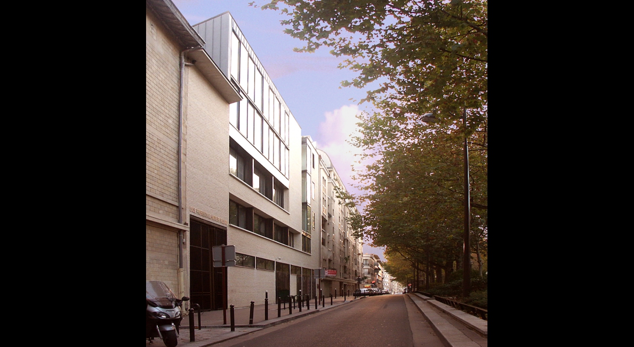 CFA ET LYCEE HOTELIER BELLIARD  - PARIS XVIIIème : vue sur la rue Belliard