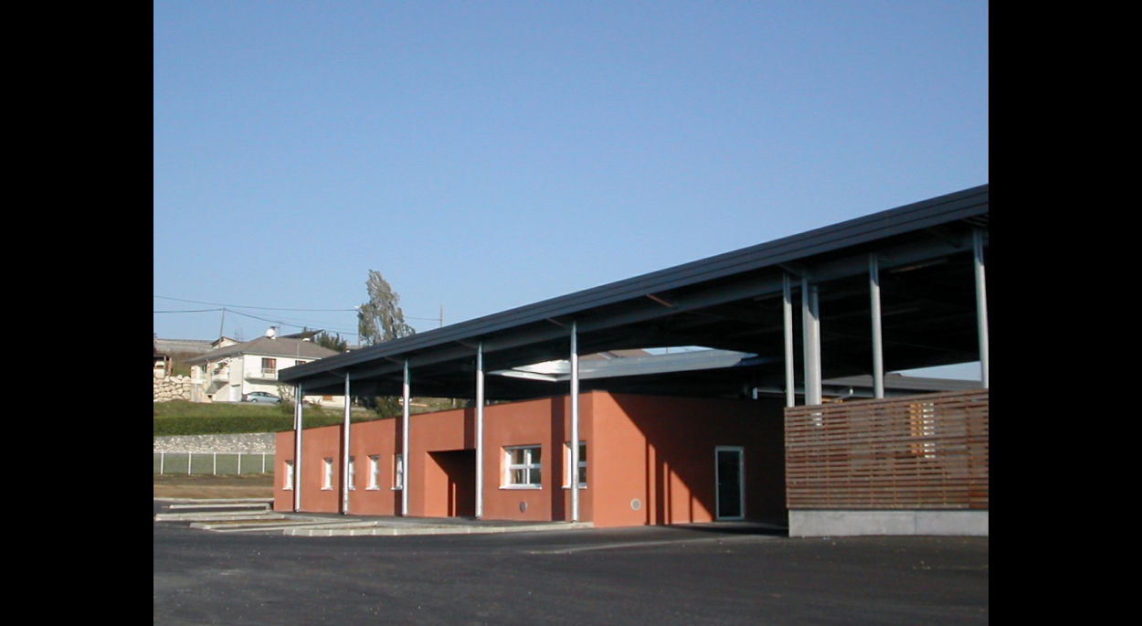 Façade principale - Centre Technique à Saint Marcellin  - Adhoc Architecture - Jean Michel Costaz