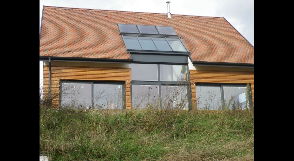 maison bioclimatique BBC contemporaine solaire maison passive ossature bois alsace haut-rhin 
