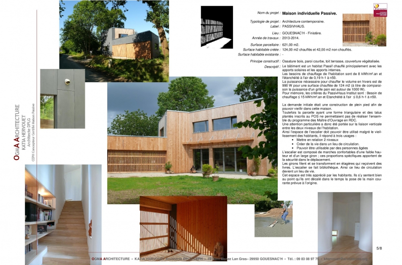 Neuf, Habitat, Architecture contemporaine Passive, ossature bois, label PassivHaus