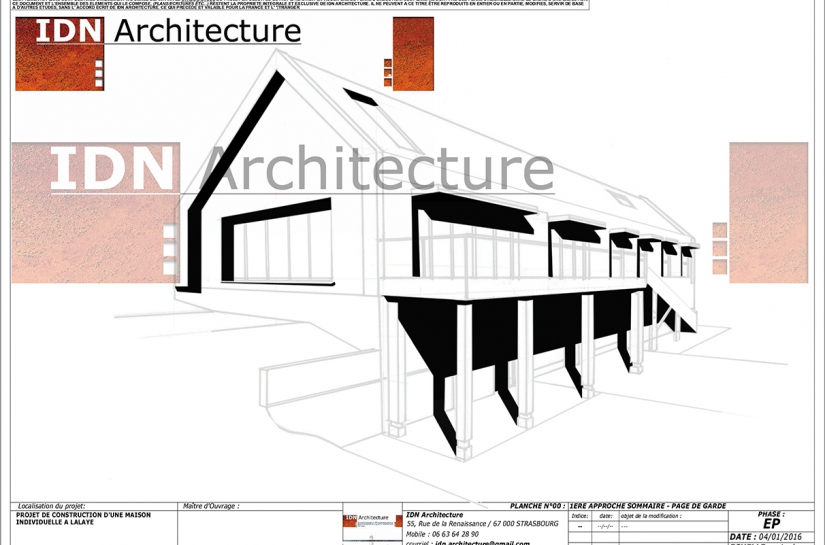 CONSTRUCTION D'UNE MAISON INDIVIDUELLE - LALAYE - IDN ARCHITECTURE