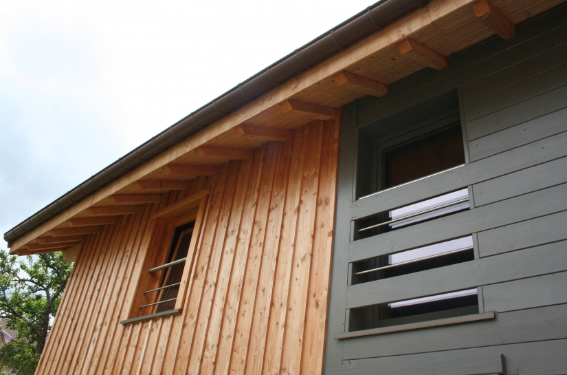 Maison ossature bois en lieu et place d'un hangar bois