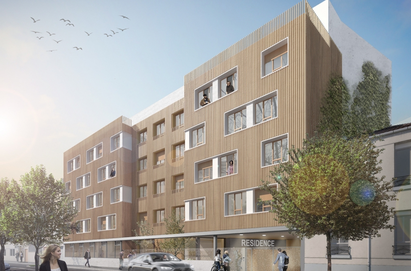 52 logements sociaux et résidence étudiante 104 chambres en conception-réalisation, Montreuil (93)