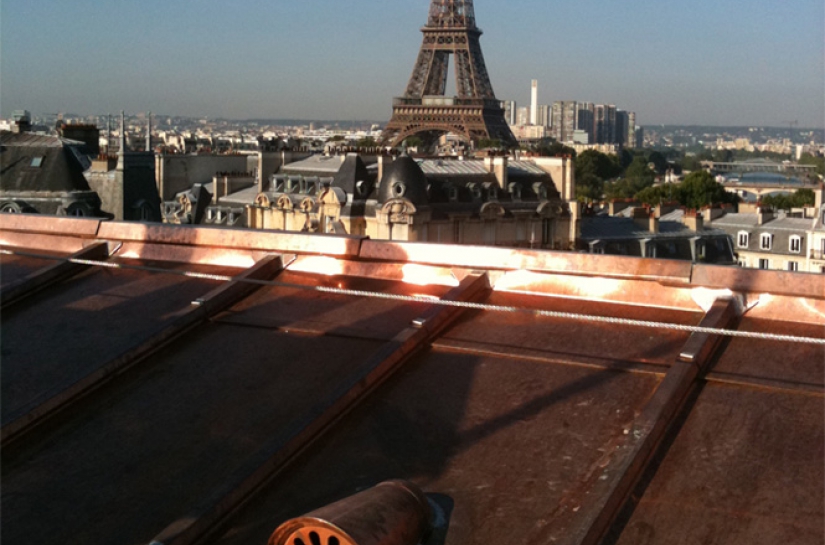 Rénovation toiture cuivre immeuble haussmannien Paris 8