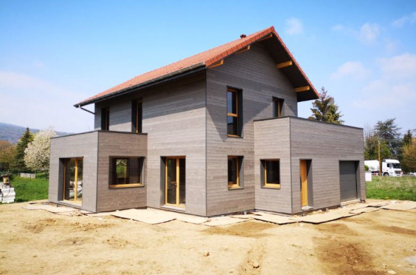 Construction d'une maison à ossature bois pour la famille C.