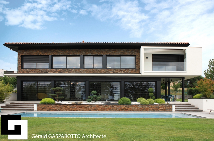 Villa individuelle contemporaine d'architecte toulouse gasparotto