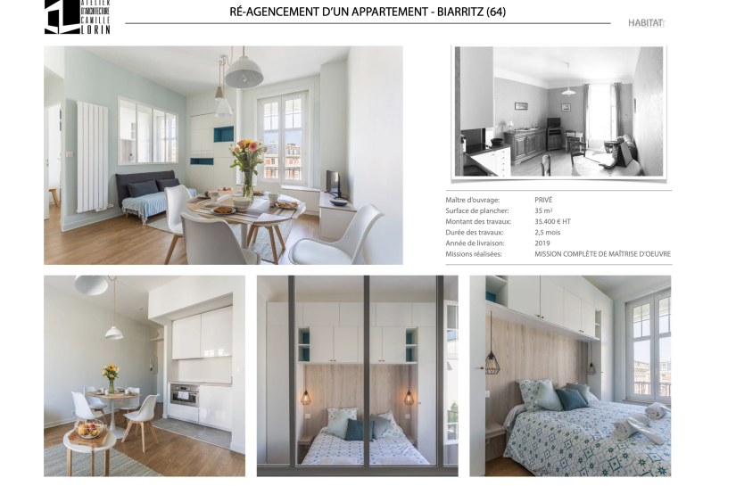 Ré-aménagement d'un appartement à Biarritz (64)